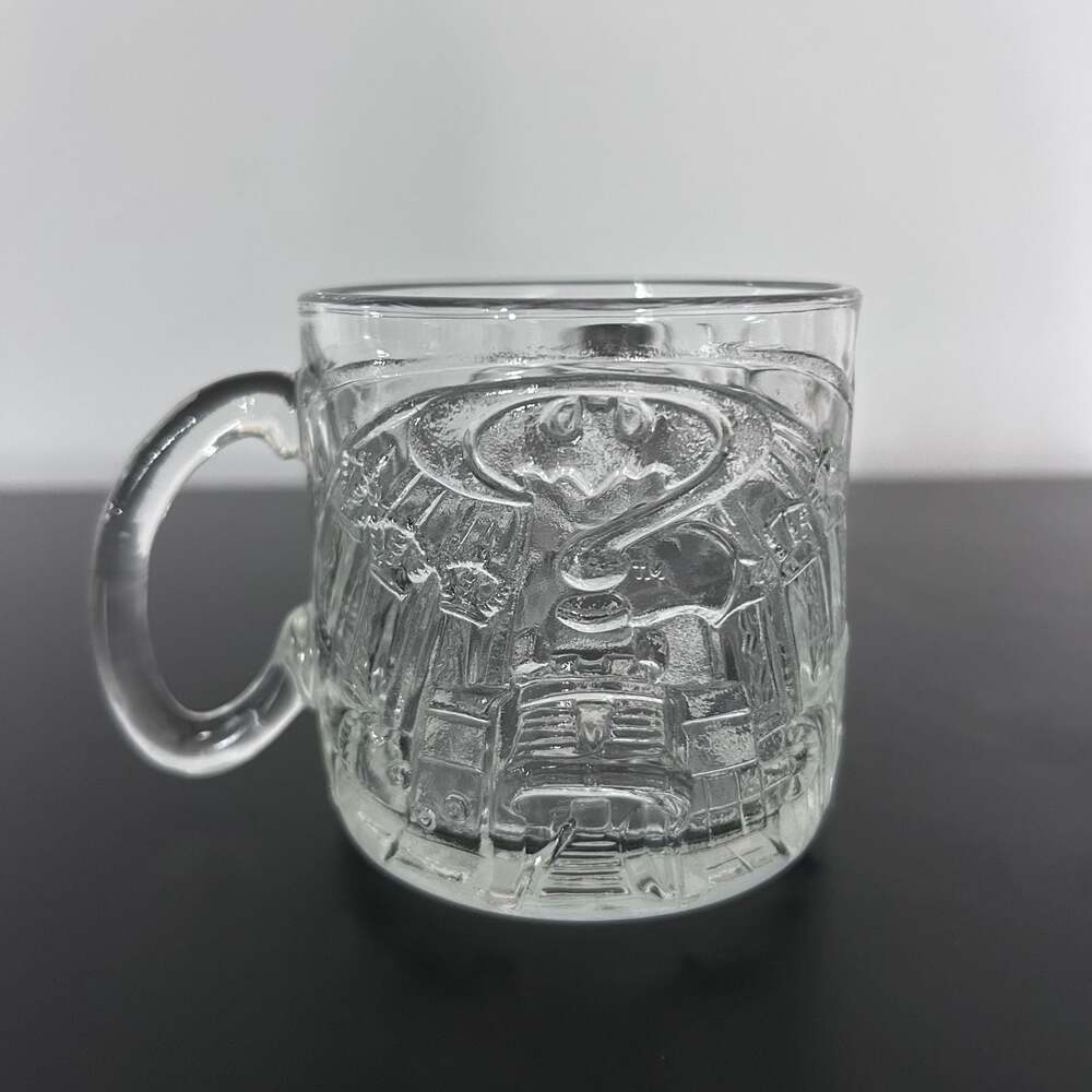 1995 McDonald’s Batman Forever THE RIDDLER Embossed Glass Mug DC Comics - Picture 2 of 5